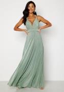 Goddiva Multi Tie Maxi Dress Dark green XL (UK16)