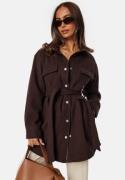 BUBBLEROOM Sonya Shirt Jacket   Dark brown XS