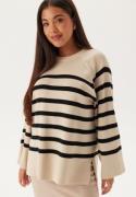 Object Collectors Item Objester LS Knit Top Sandshell Stripes:Black S