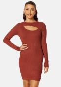 ONLY Liza L/S Peek-A-Boo Dress Spiced Apple S