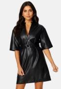 VILA Odine 2/4 Sleeve Coated Dress Black 34