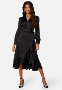 Object Collectors Item Objsateen Wrap Dress Black 44