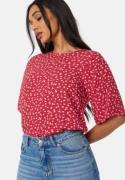 Happy Holly Tris butterfly sleeve  blouse Red / Patterned 32/34