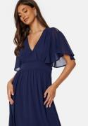 Bubbleroom Occasion Butterfly Sleeve Midi Dress Navy 40