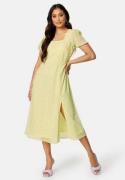 BUBBLEROOM Emilia puff sleeve dress Light yellow / Patterned 40