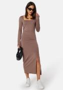 BUBBLEROOM Feya Slit Dress Dark mole S