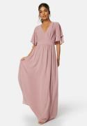 Bubbleroom Occasion Butterfly Sleeve Chiffon Gown Dusty pink 50