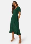 John Zack Short Sleeve Wrap Dress Green XS (UK8)