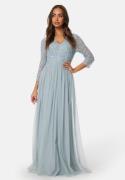 AngelEye Long Sleeve Sequin Bodice Maxi Dress Heather Blue S (UK10)