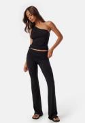 BUBBLEROOM Fold Over Flared Trousers Black L