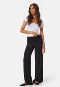 BUBBLEROOM Fold Over Wide Trousers Black S