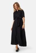 Happy Holly Viscose Belted Shirt Dress Black 36/38