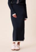 Happy Holly Contrast Knitted Midi Skirt Navy/Cream 44/46