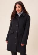 Happy Holly Straight Wool Blend Coat Black 44/46