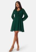 BUBBLEROOM V-neck Short Frill Dress Dark green M