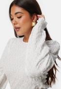 BUBBLEROOM Structure Puff Sleeve Top White M