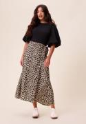 Happy Holly Viscose Midi Wrap Skirt Leopard 40/42