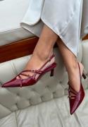 Steve Madden Liana Slingbacks Wine Patent 39