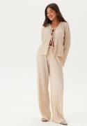 BUBBLEROOM Pleated Wide Trousers Light beige L