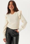 VILA Vineira O-neck L/S RIB KNIT TO Birch XL