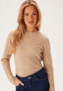 ONLY Onljeanett Life L/S RIB O-NECK Humus Detail:MELANGE XL