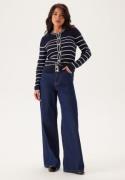 GANT Ribbed Breton Cardigan Evening Blue S