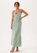 Bubbleroom Occasion Waterfall Satin Ankle dress Dusty green 40