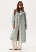 BUBBLEROOM Belted Midi Trenchcoat Dusty green 42