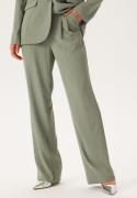 BUBBLEROOM Straight Leg Pleated Suit Pants  Dusty green 44