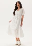 Happy Holly Broderie Anglaise V-Neck Dress White 44/46