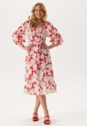 VERO MODA Vmdicthe 3/4 SQUARE CALF DRESS Fiery Red Aop:loa S