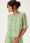 BUBBLEROOM 3D Flower Short Sleeve Blouse Dusty green S