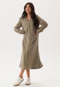 Happy Holly Linen Shirt Dress Khaki green 40/42