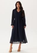 Happy Holly Dobby Dot Smock Midi Dress Dark blue 44/46