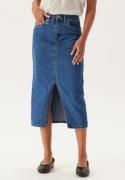 ONLY Onlsiri Front Slit Skirt Dnm  Medium Blue Denim L