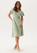 VILA Vilovie S/S Wrap Midi Dress Desert Sage AOP:Flower 34