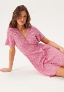 Pieces Pctala New Ss Wrap Dress Pink Lemonade Aop:flower M