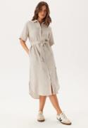 GANT Reg Linen Ss Shirt Dress Dry Sand 40