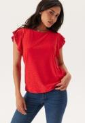 VERO MODA Vmtassa Sl Frill Top Fiery Red M