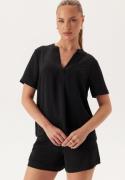 BUBBLEROOM V-neck Blouse Black XL