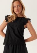ONLY Onllou Life Emb S/S OPEN BACK  Black S