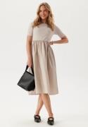 Pieces Pctonya Ss Midi Dress Silver Gray M