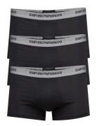 Mens Knit 3-Pack Trunks Boxershorts Black Emporio Armani