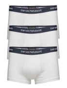 Mens Knit 3-Pack Trunks Boxershorts White Emporio Armani