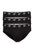 Cr7 Main Basic, Brief, 3-Pack Underbukser Y-front Briefs Black CR7