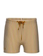 Otto Swim Pants Seersucker Badeshorts Brown Liewood