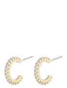 Clarissa Small Oval Ear G/Clear Accessories Jewellery Earrings Hoops G...