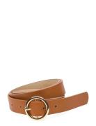 Pcbonna Jeans Belt Noos Bælte Brown Pieces