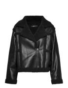 Cami Sherling Jacket Læderjakke Skindjakke Black Gina Tricot