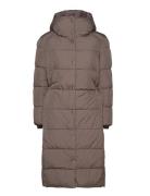 Savannah Long Puffer Coat Foret Jakke Grey Jofama